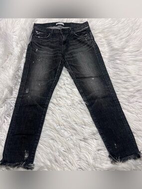 Moussy vintage Black Distressed Slim Jeans